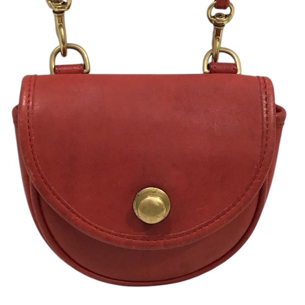 Coach Vintage Red Mini Crossbody Belt Bag Style #9826